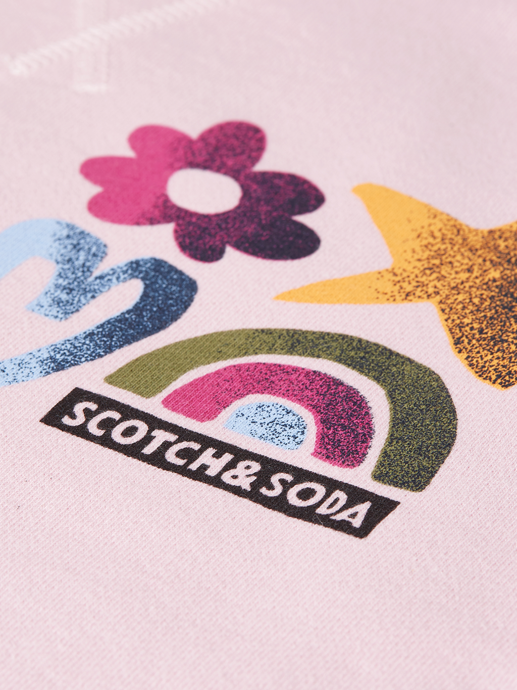 Front and back artwork shortsleeve sweatshirt