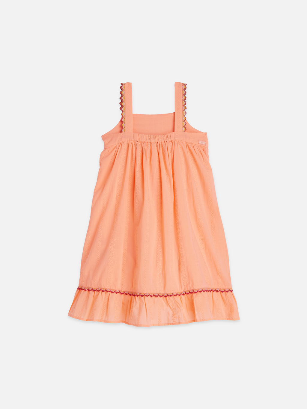 Girls Embroidered stripe cotton dress
