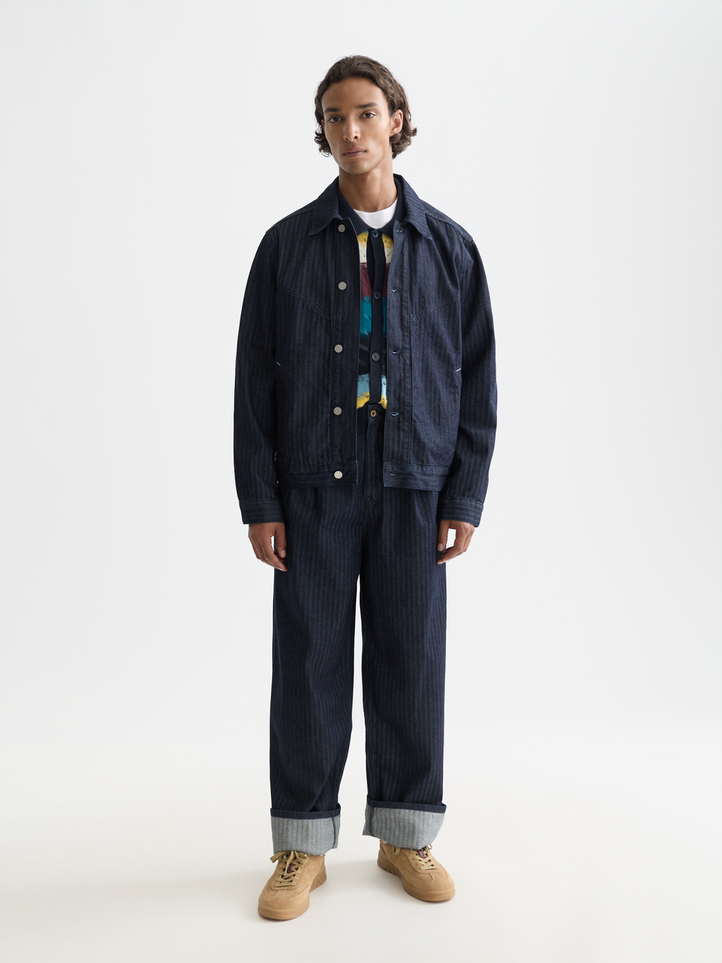 Trucker jacket with western details