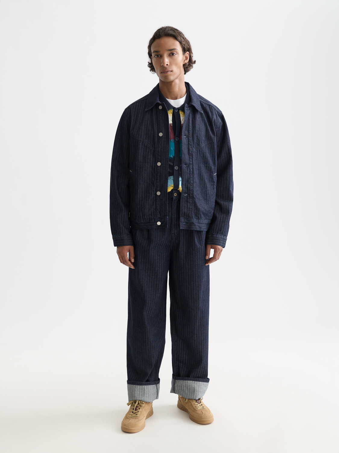 Trucker jacket with western details