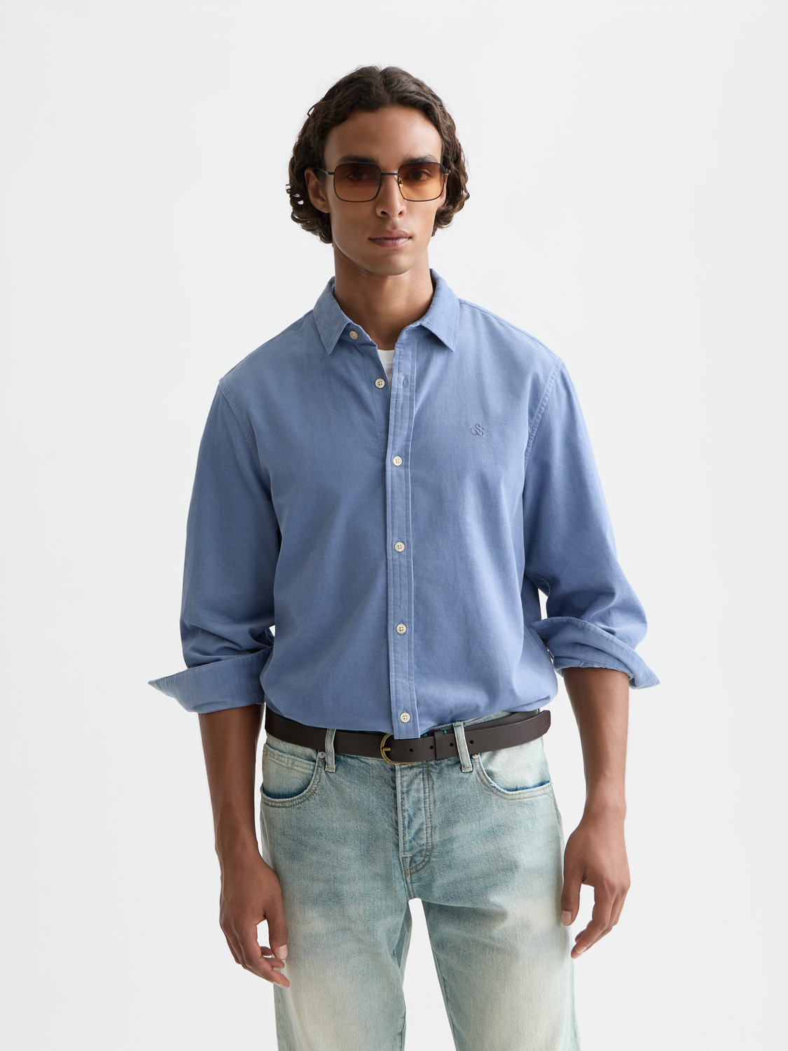 Lightweight corduroy regular-fit shirt