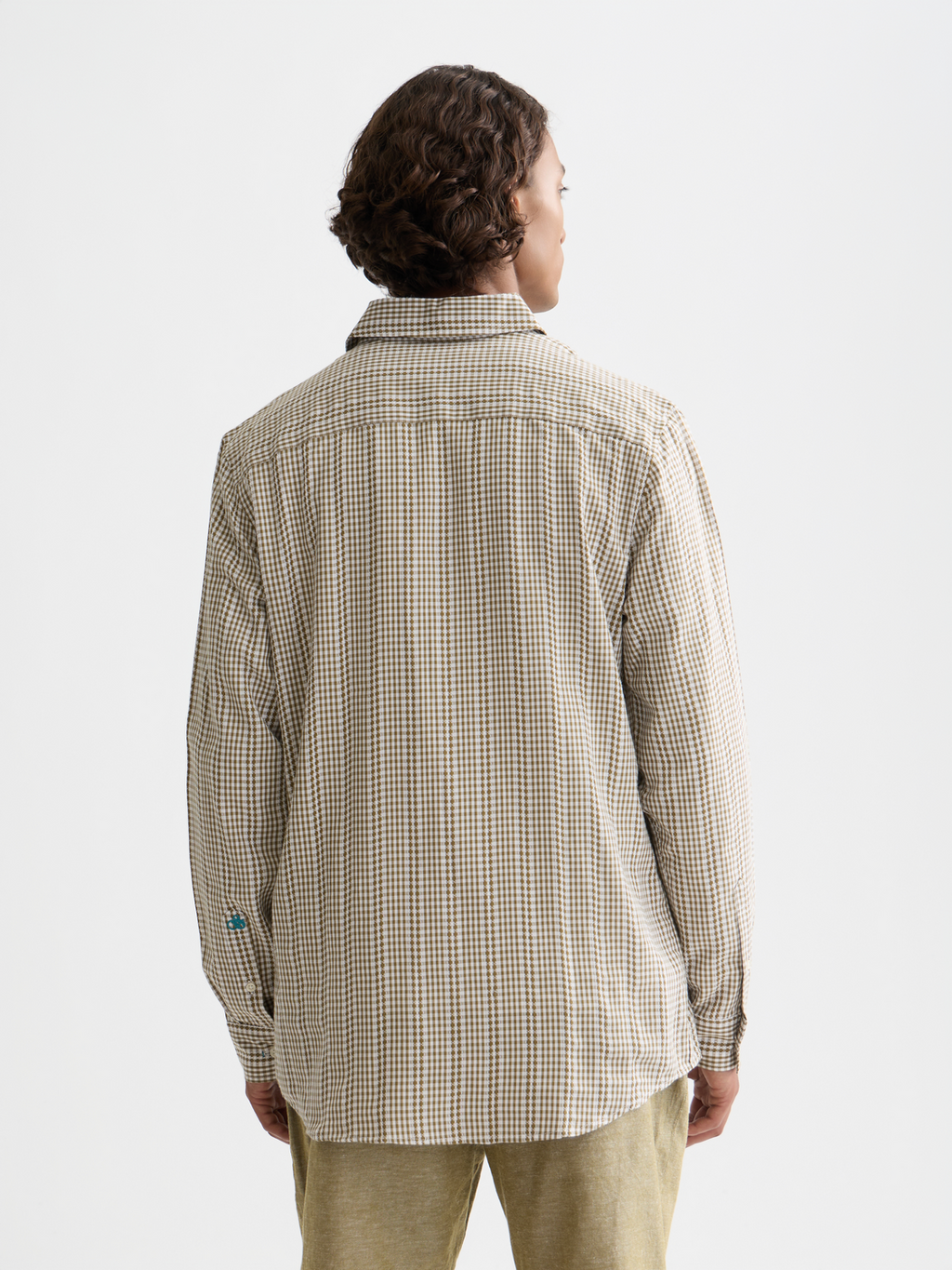 Microcheck cotton poplin shirt