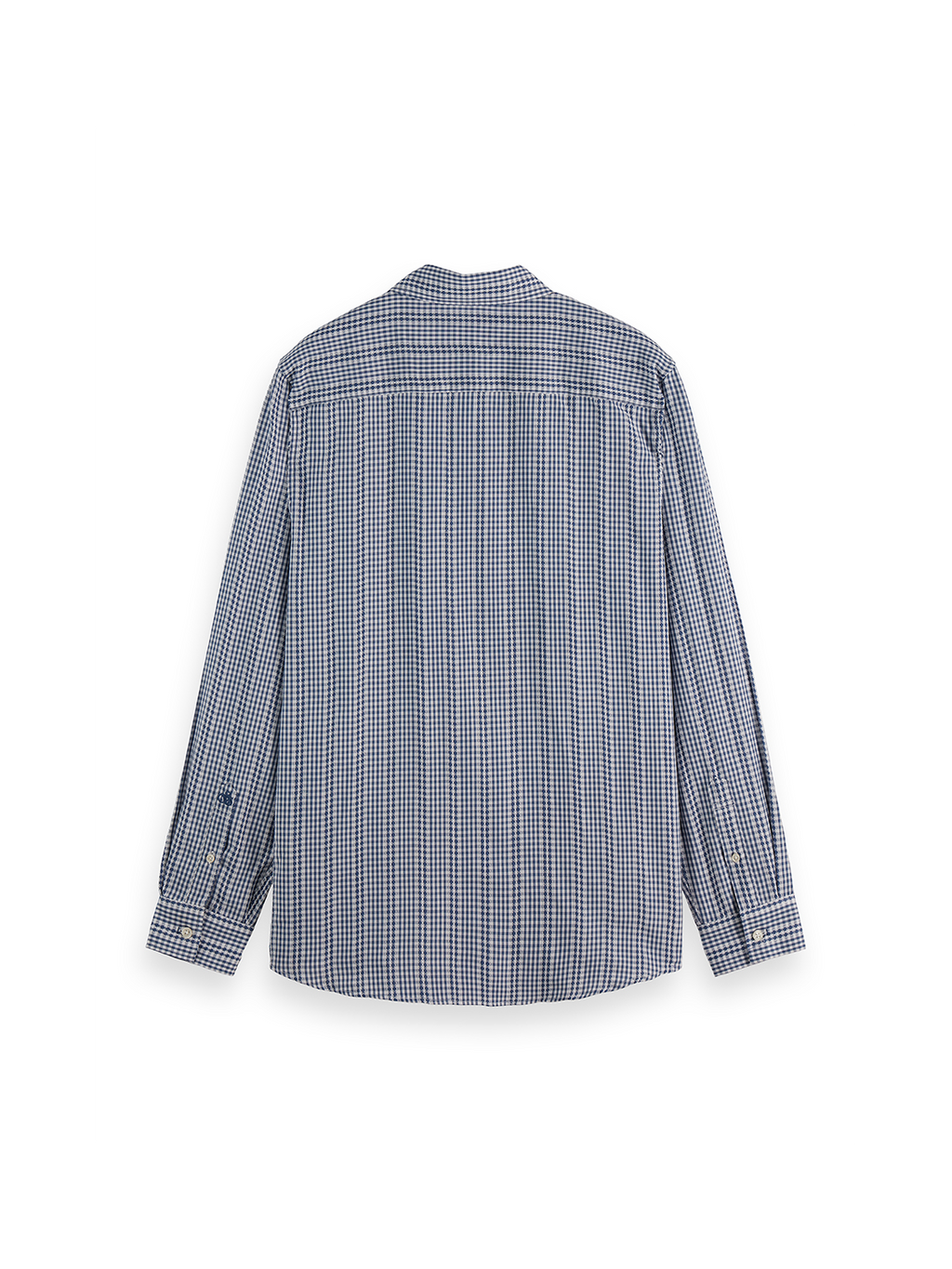 Microcheck cotton poplin shirt