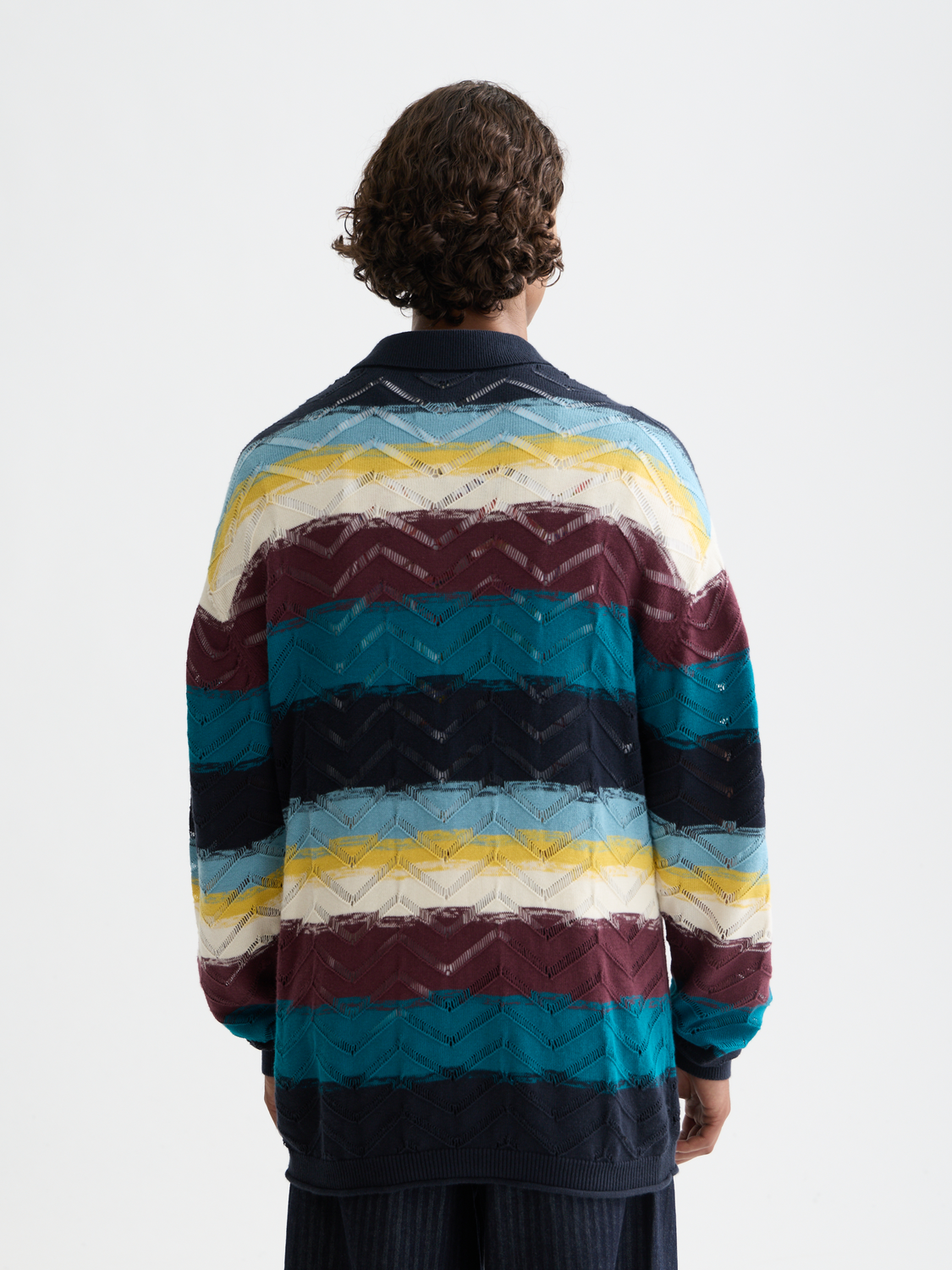 Open structure knitted cardigan