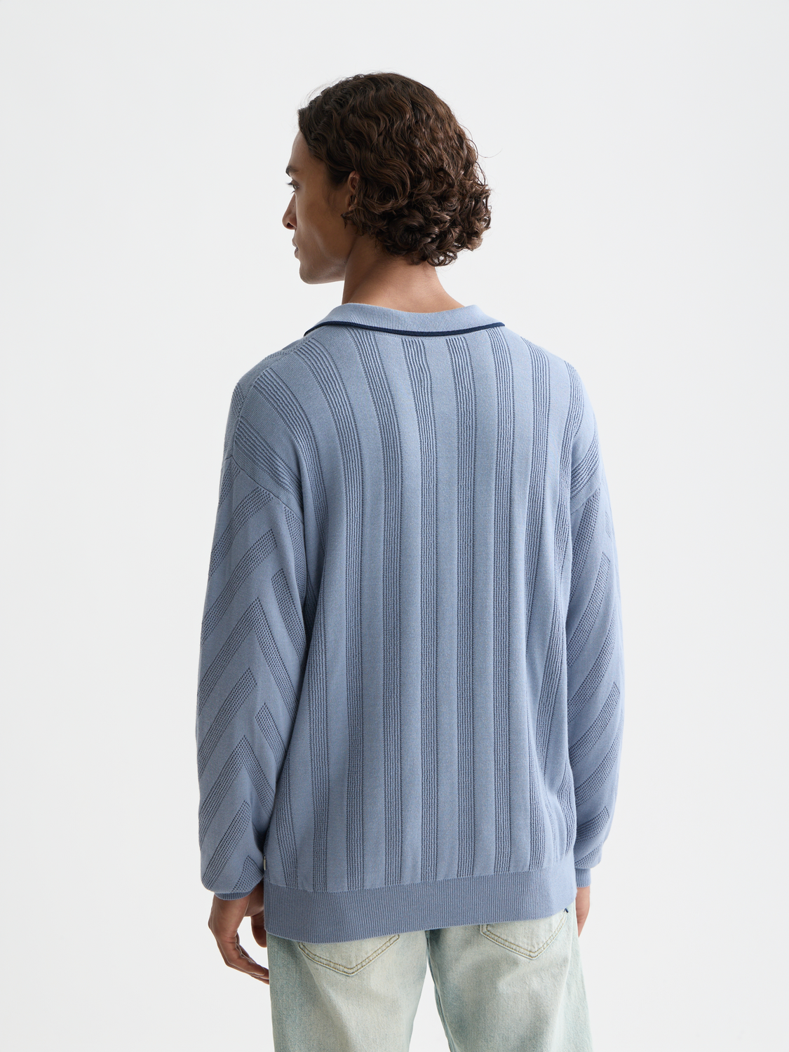 Structure long sleeve polo