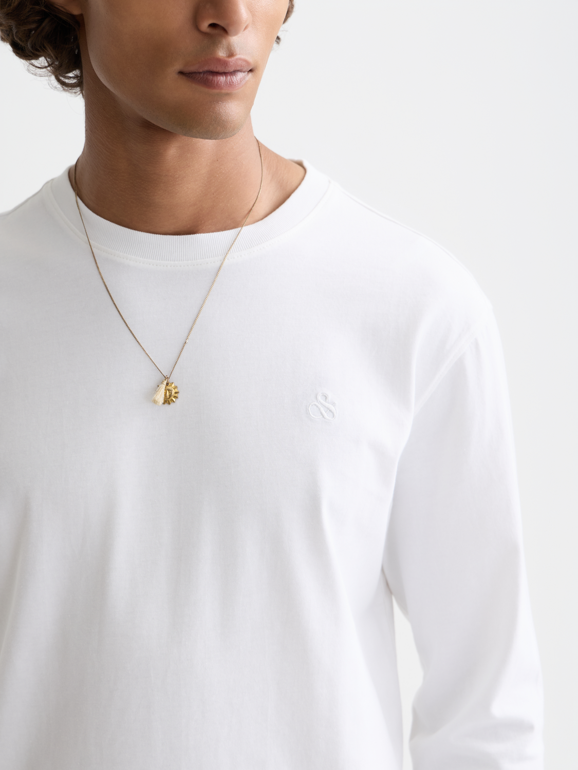 logo regular long sleeve top