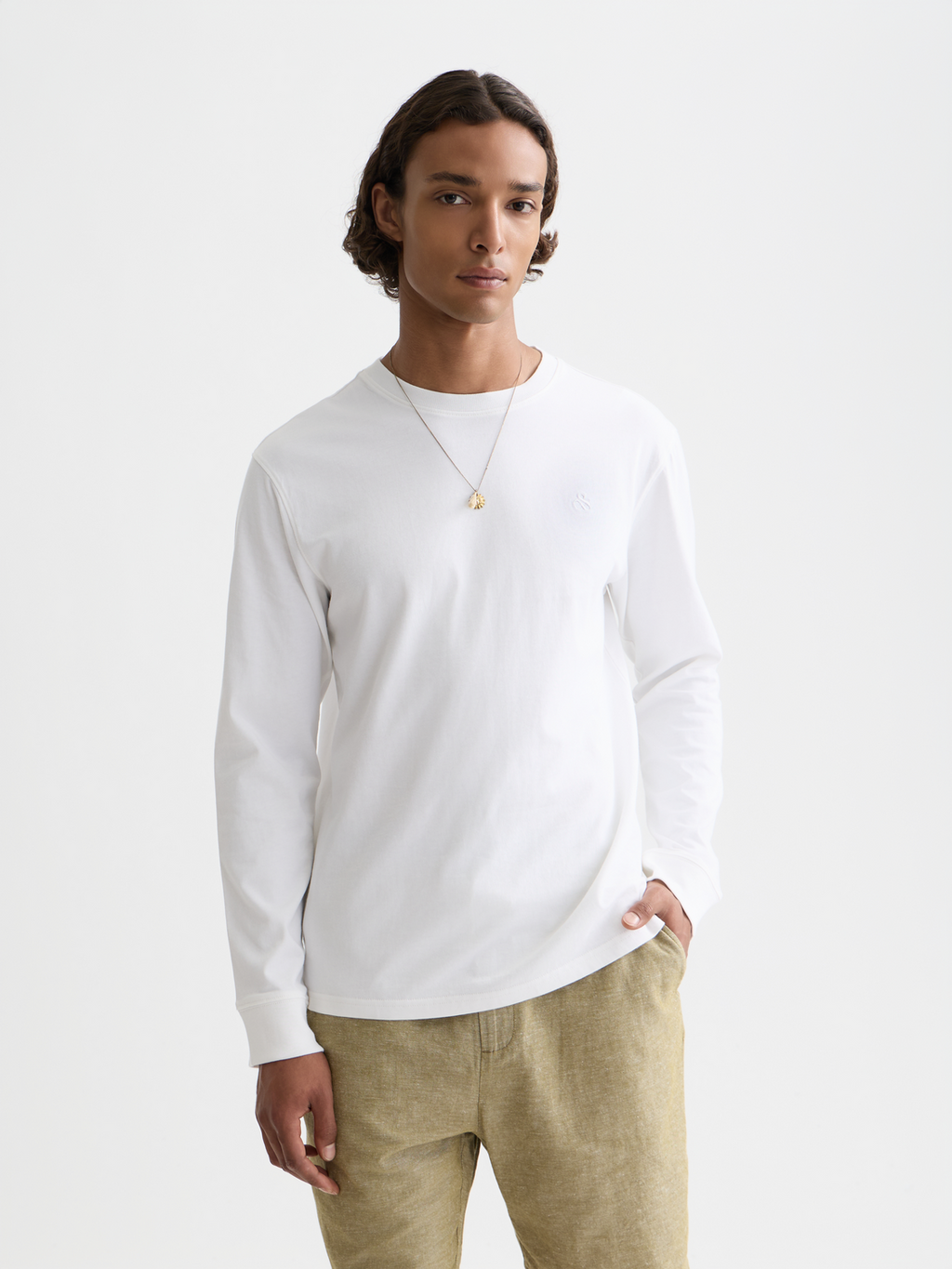 logo regular long sleeve top