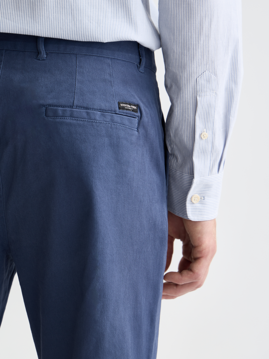 Seasonal core Stuart stretch cotton blend twill chino