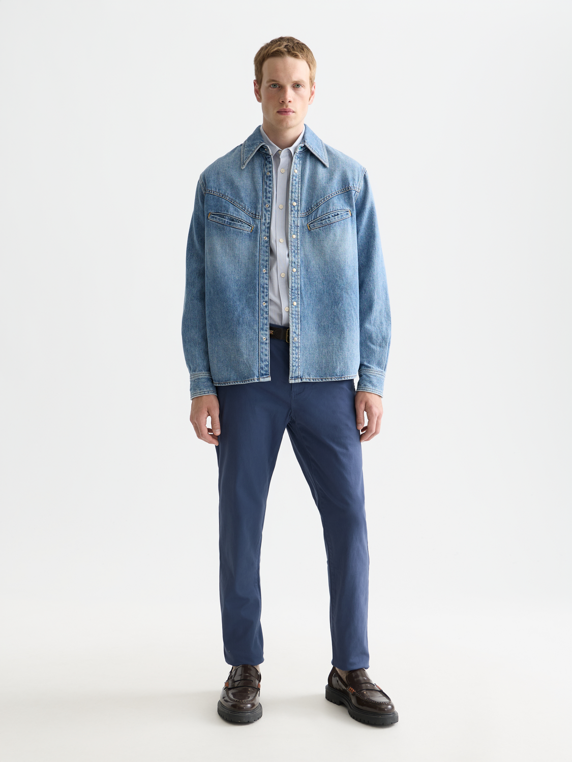 Seasonal core Stuart stretch cotton blend twill chino