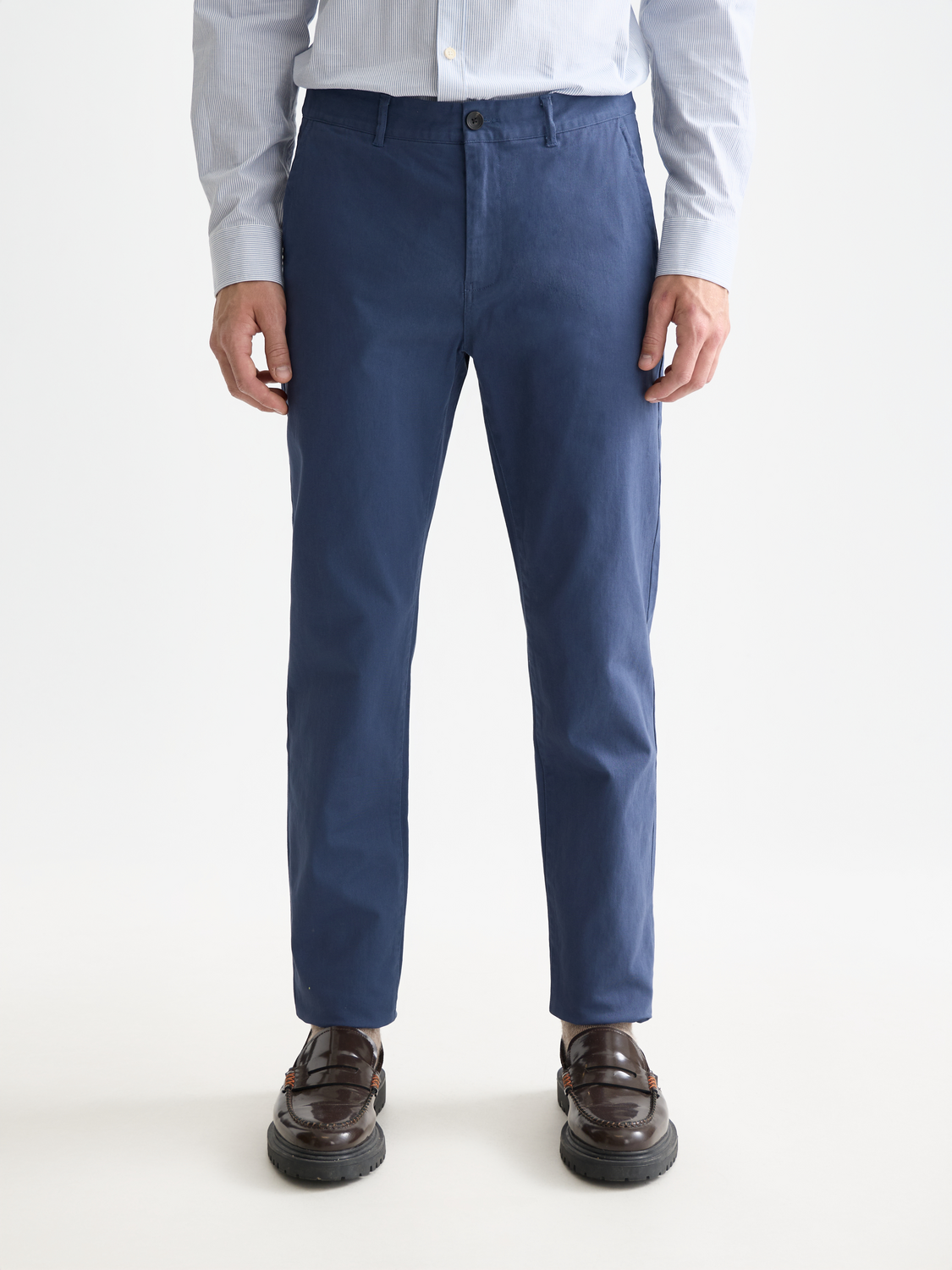 Seasonal core Stuart stretch cotton blend twill chino
