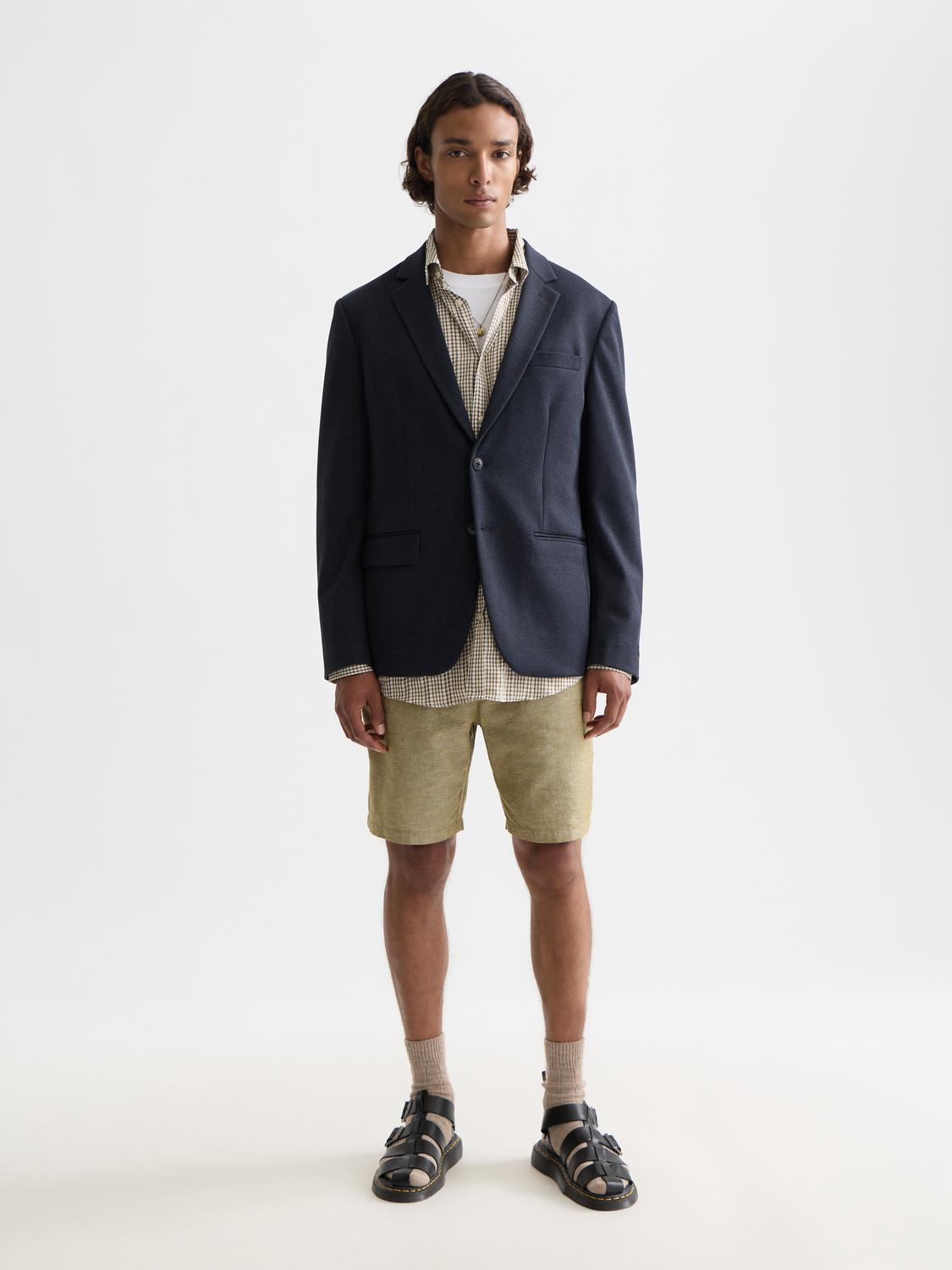 Seasonal core Fave cotton linen regular-fit chino shorts