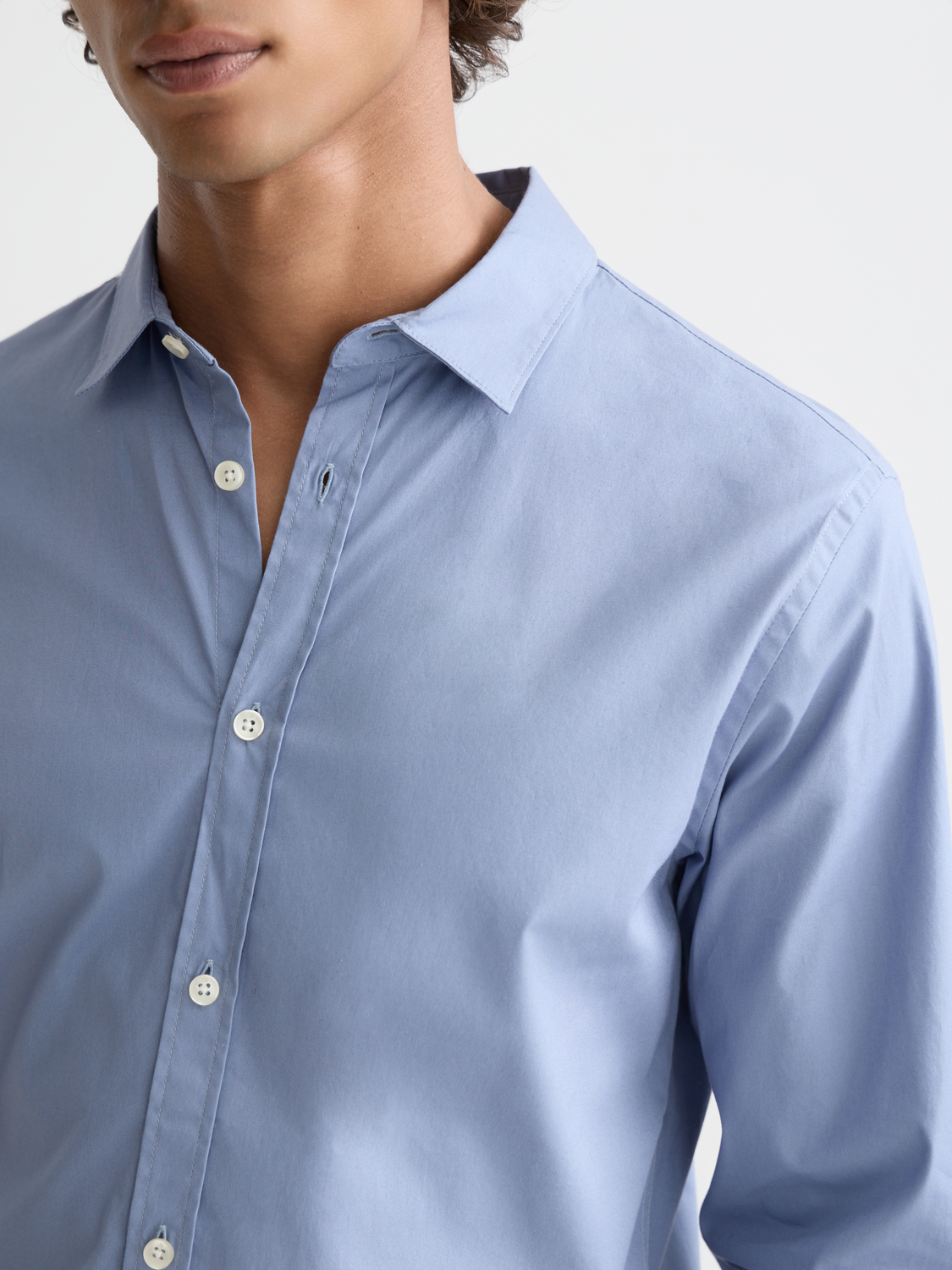 Seasonal Essentials cotton poplin slim shirt