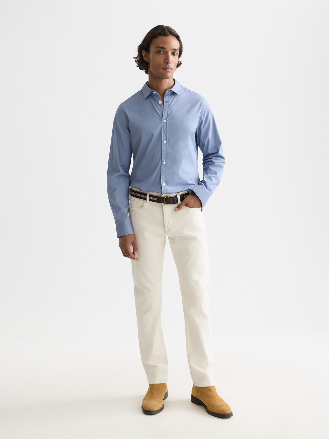 Seasonal Essentials cotton poplin slim shirt