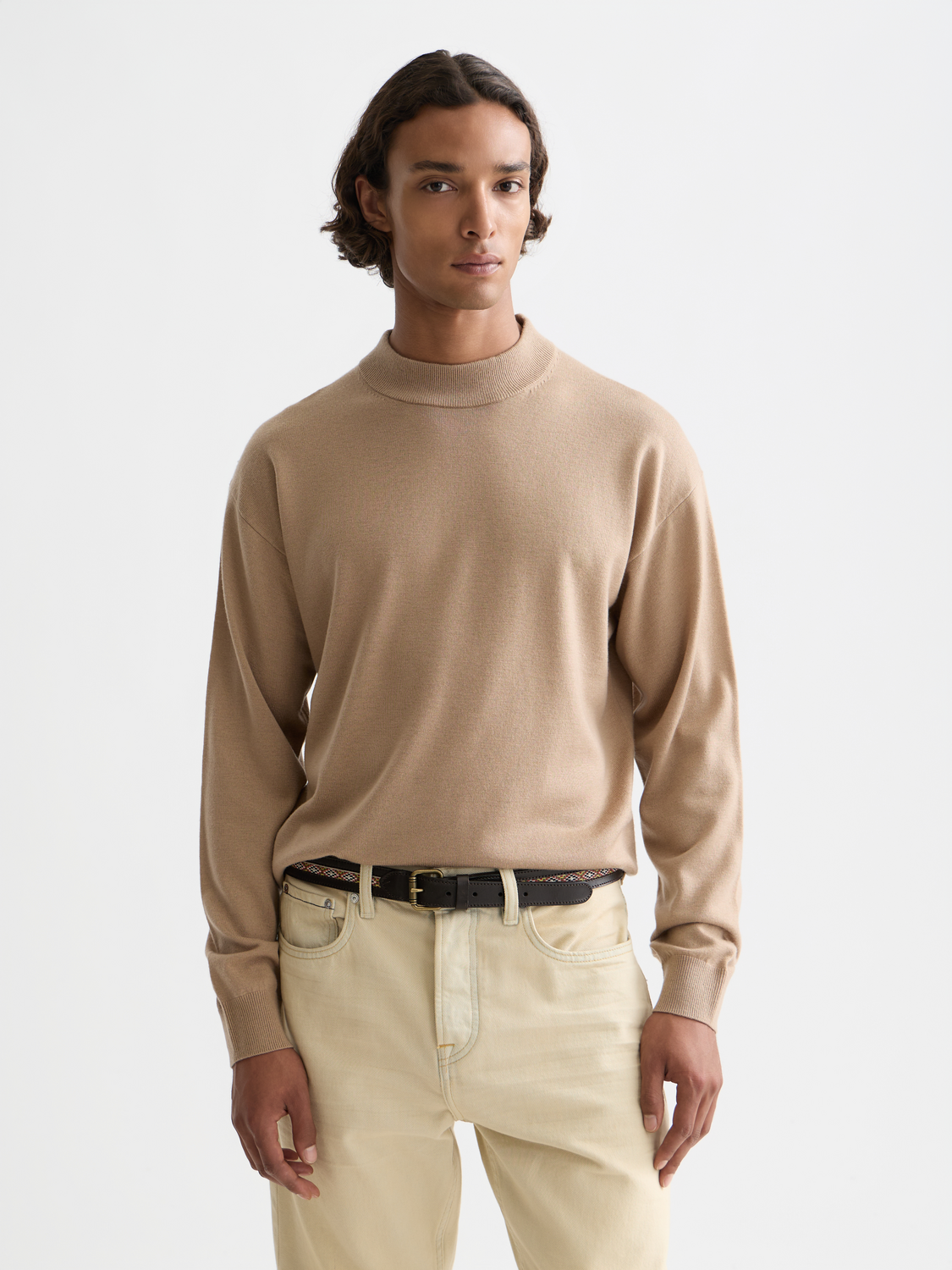 Seasonal Essentials mock neck pullover - AMPHORA