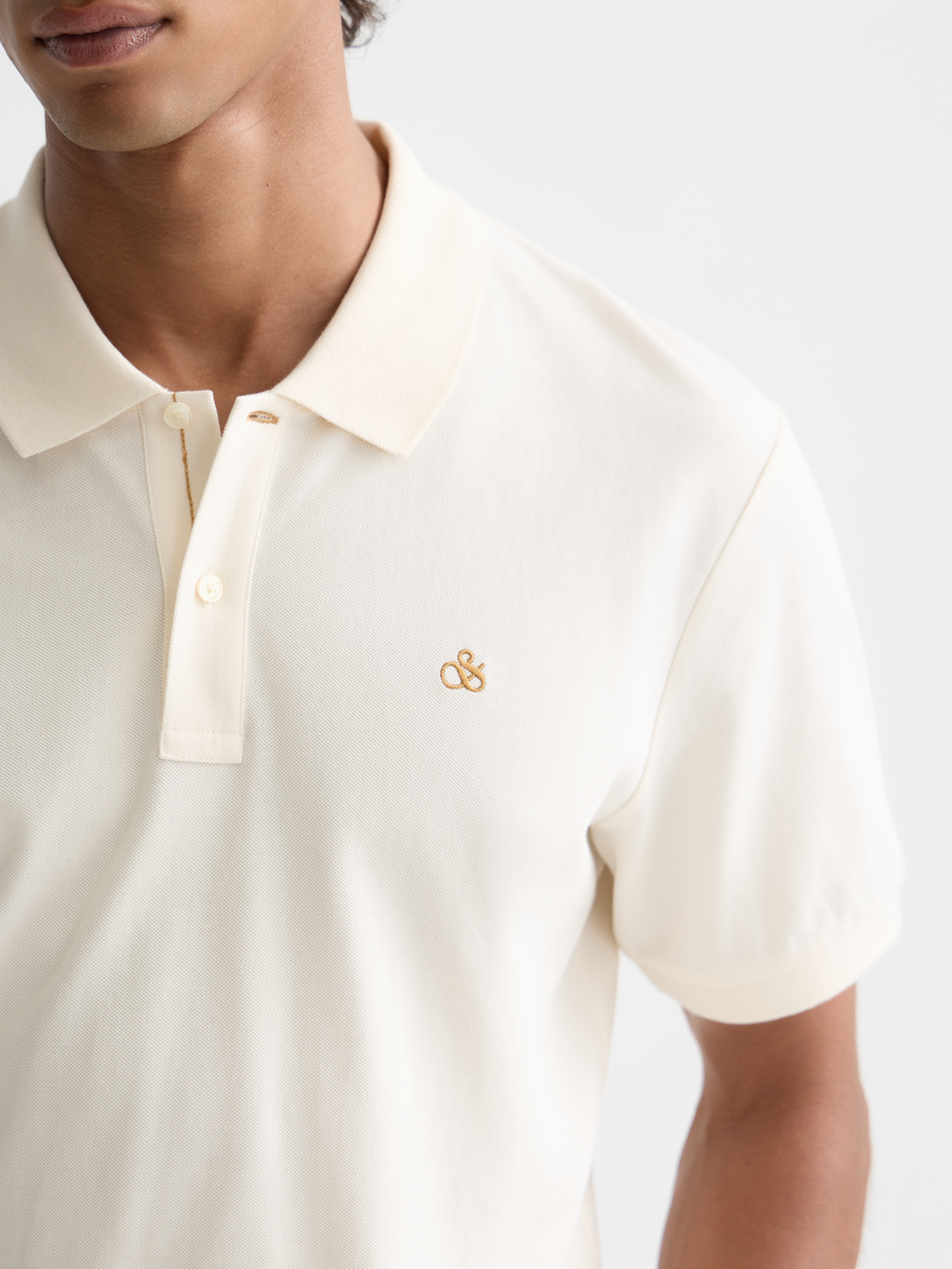 Seasonal core pique chest logo polo