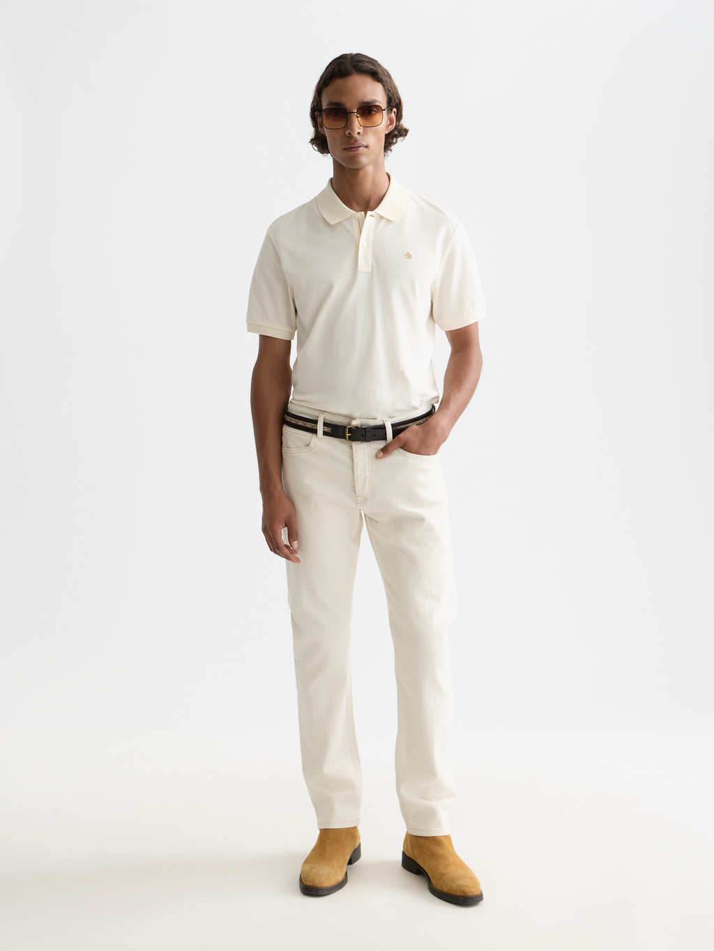 Seasonal core pique chest logo polo