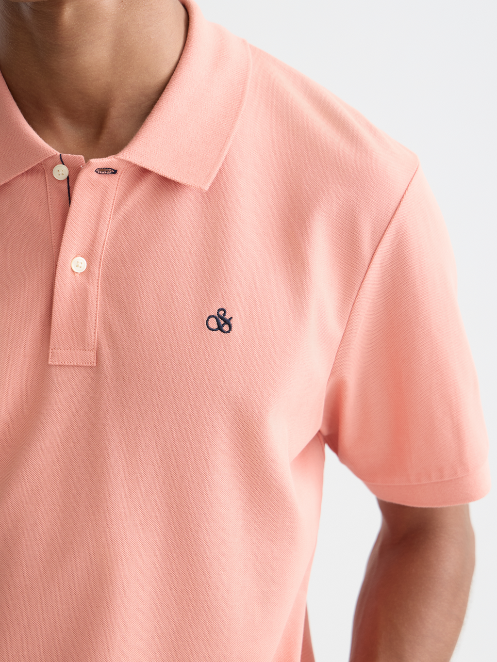 Seasonal core pique chest logo polo