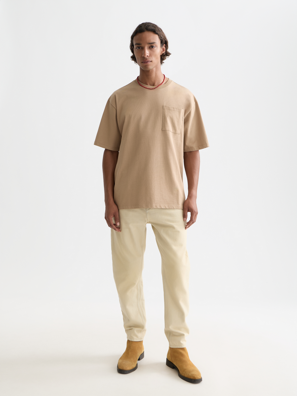 Seasonal Essentials 3 crosses pocket loose T-shirt - AMPHORA
