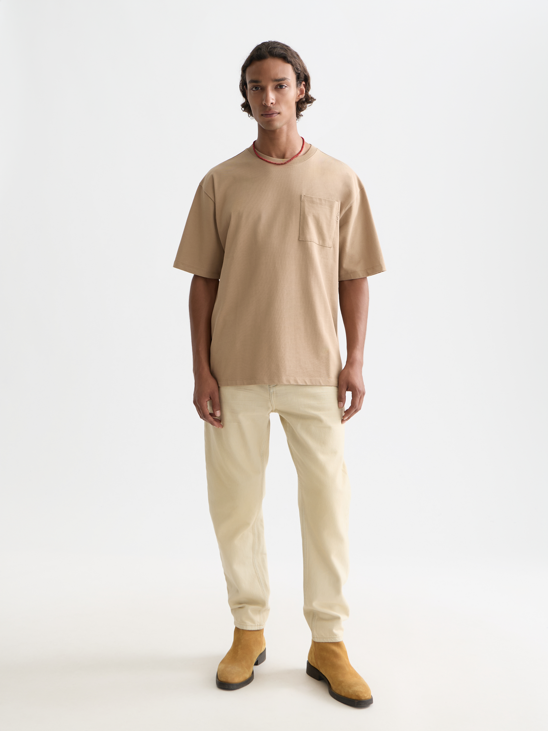 Seasonal Essentials 3 crosses pocket loose T-shirt - AMPHORA