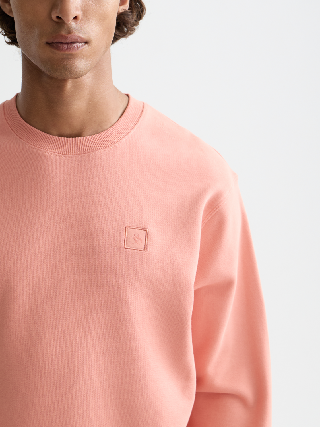 Seasonal Essentials logo badge sweatshirt - CANYON CLAY