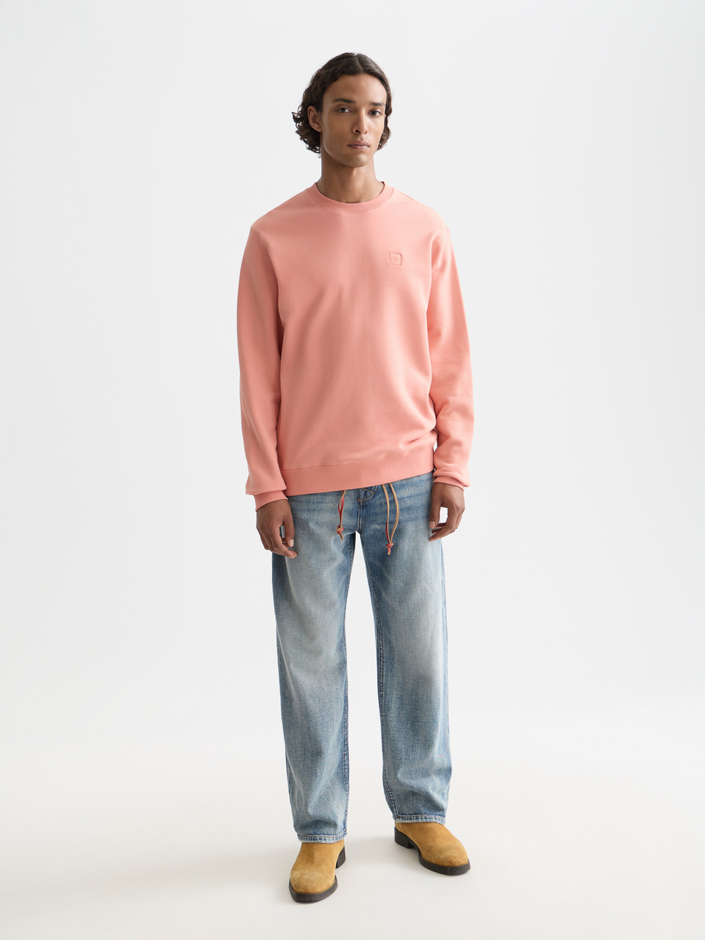 Seasonal Essentials logo badge sweatshirt - CANYON CLAY