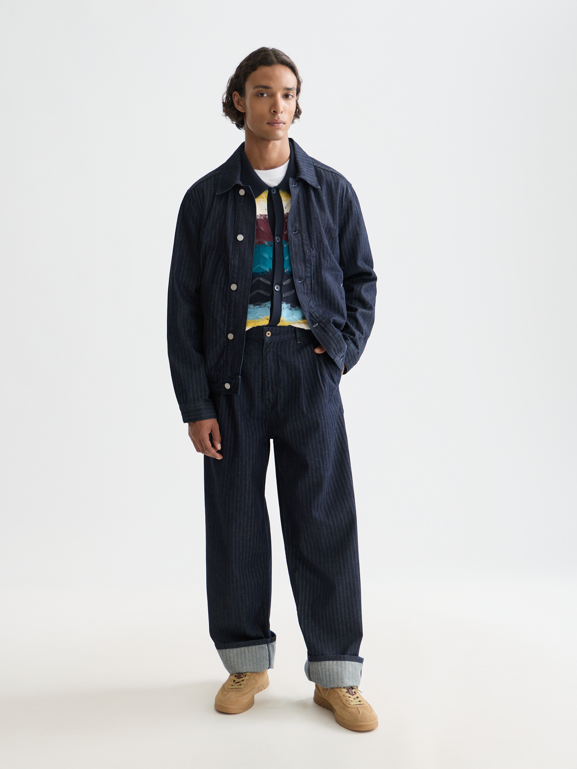 Seasonal loose fit denim chino