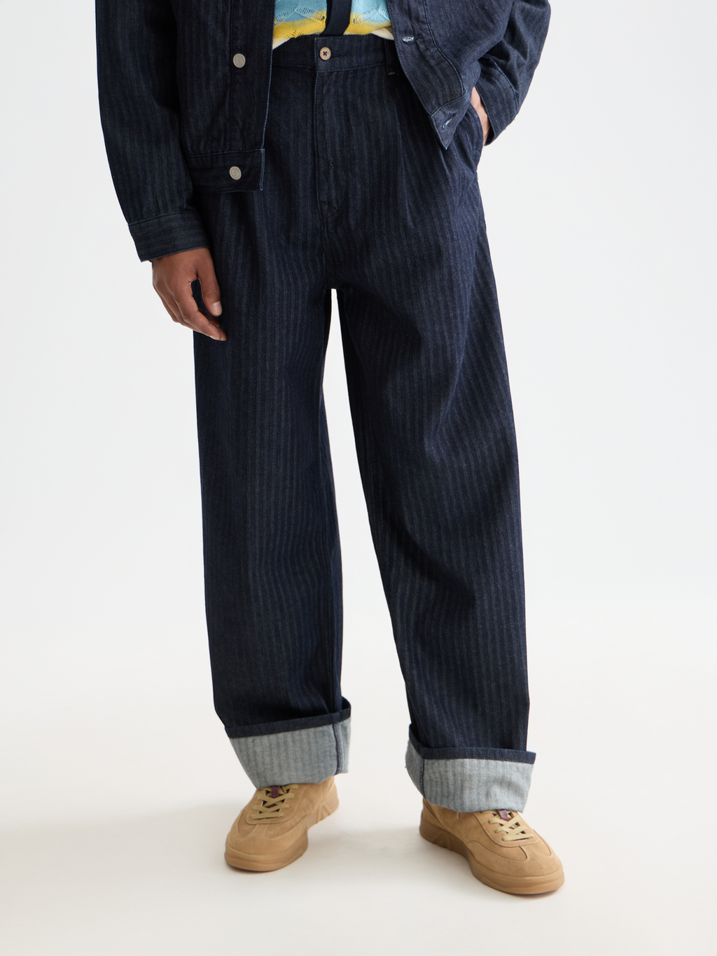 Seasonal loose fit denim chino