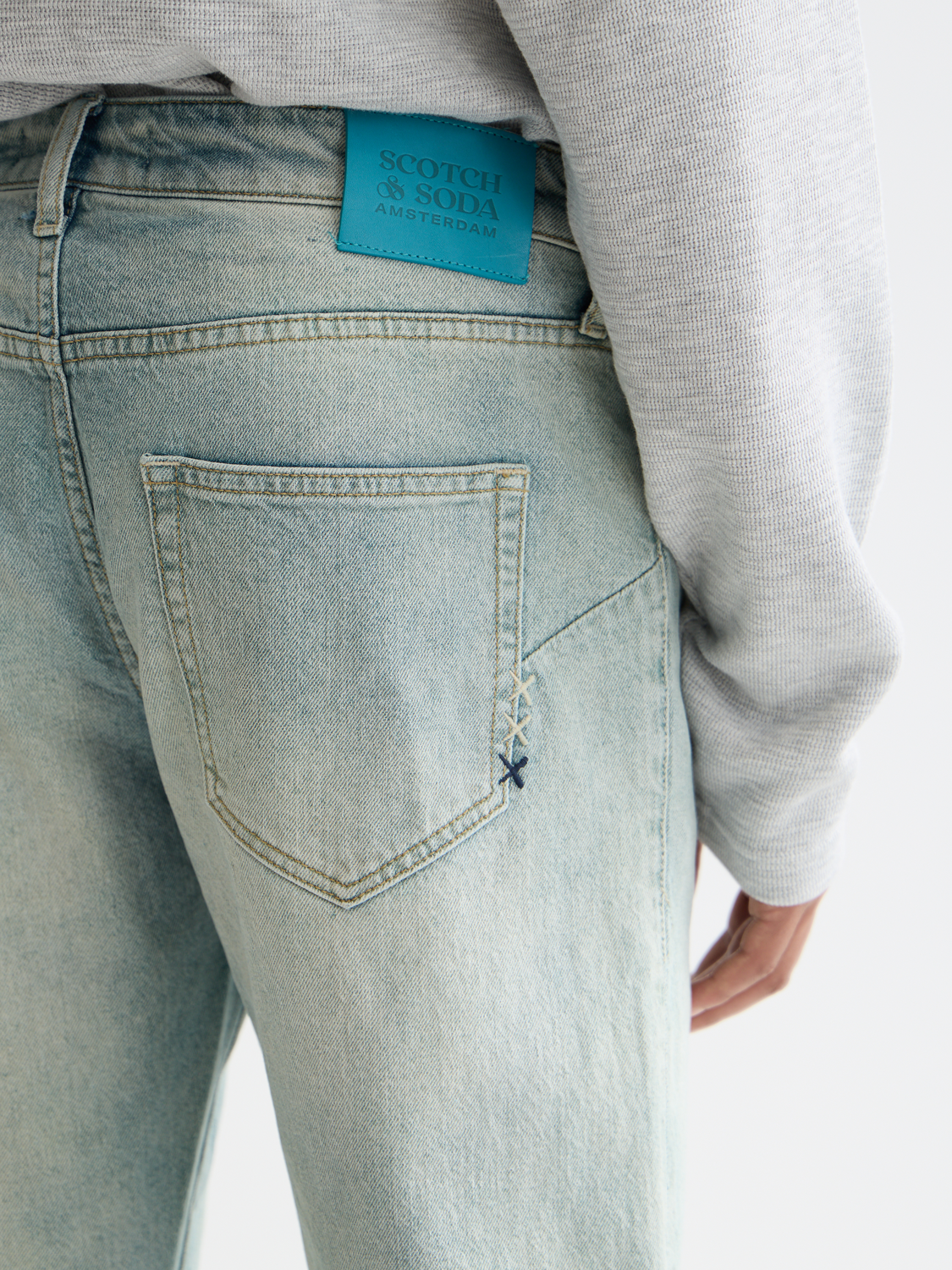Scotch & Soda Core The Zee Straight Fit Blue Moves Jeans voor heren, Blue Moves, 34W / 32L Scotch & Soda Core The Zee Straight Fit Blue Moves Jeans voor heren, Blue Moves, 34W / 32L
