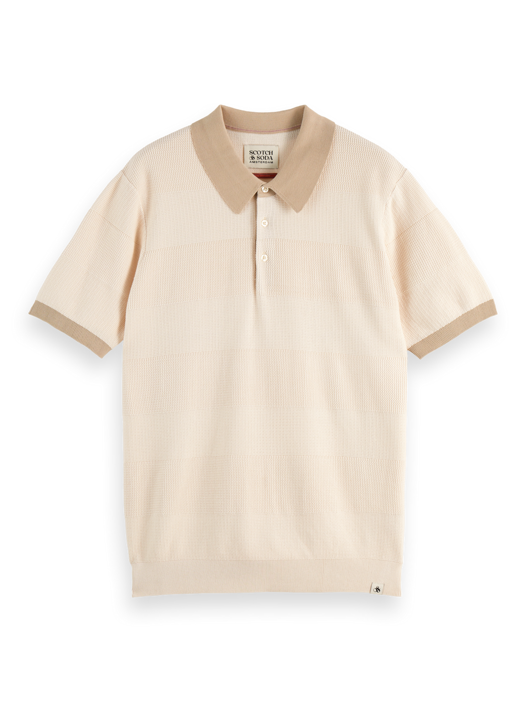 Knitted striped polo