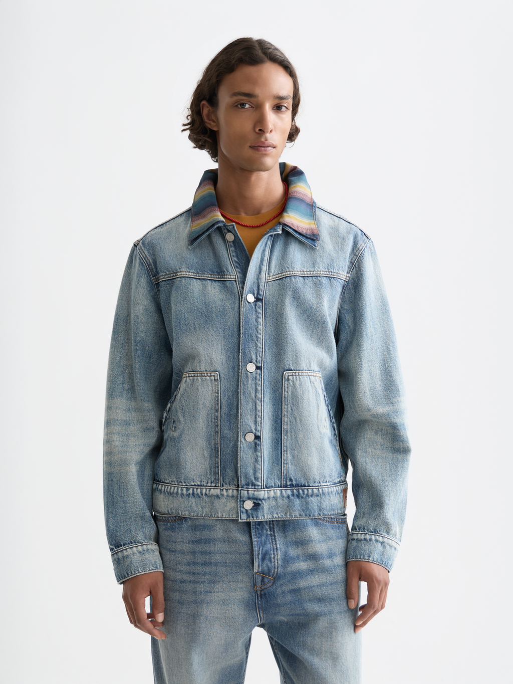 Washed denim ranch jacket
