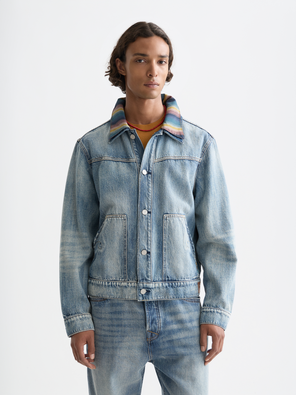 Washed denim ranch jacket