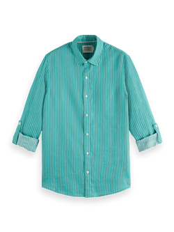 Seasonal core - Regular-fit striped linen shirt
