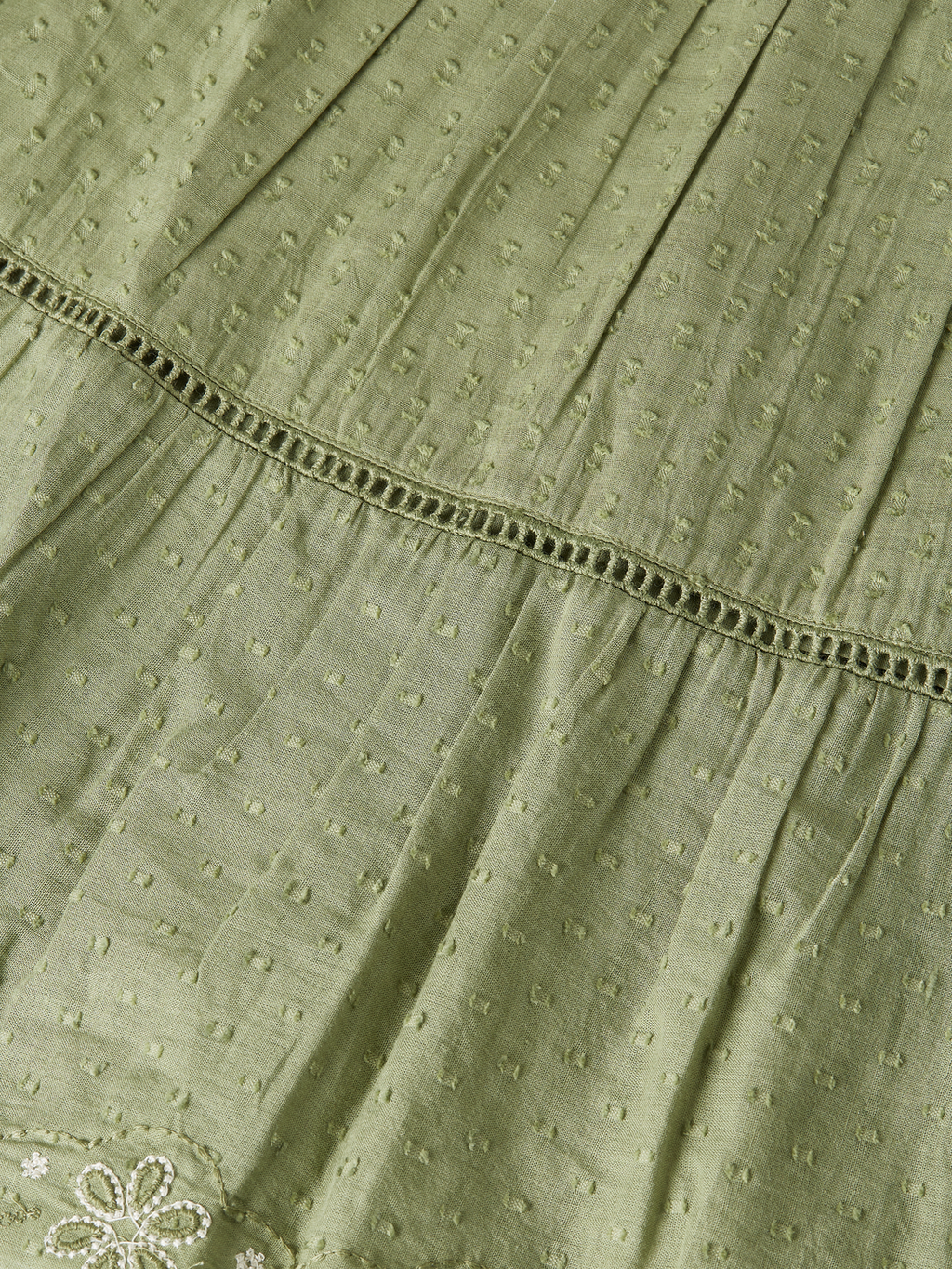 Girls Embroidered jacquard cotton dress