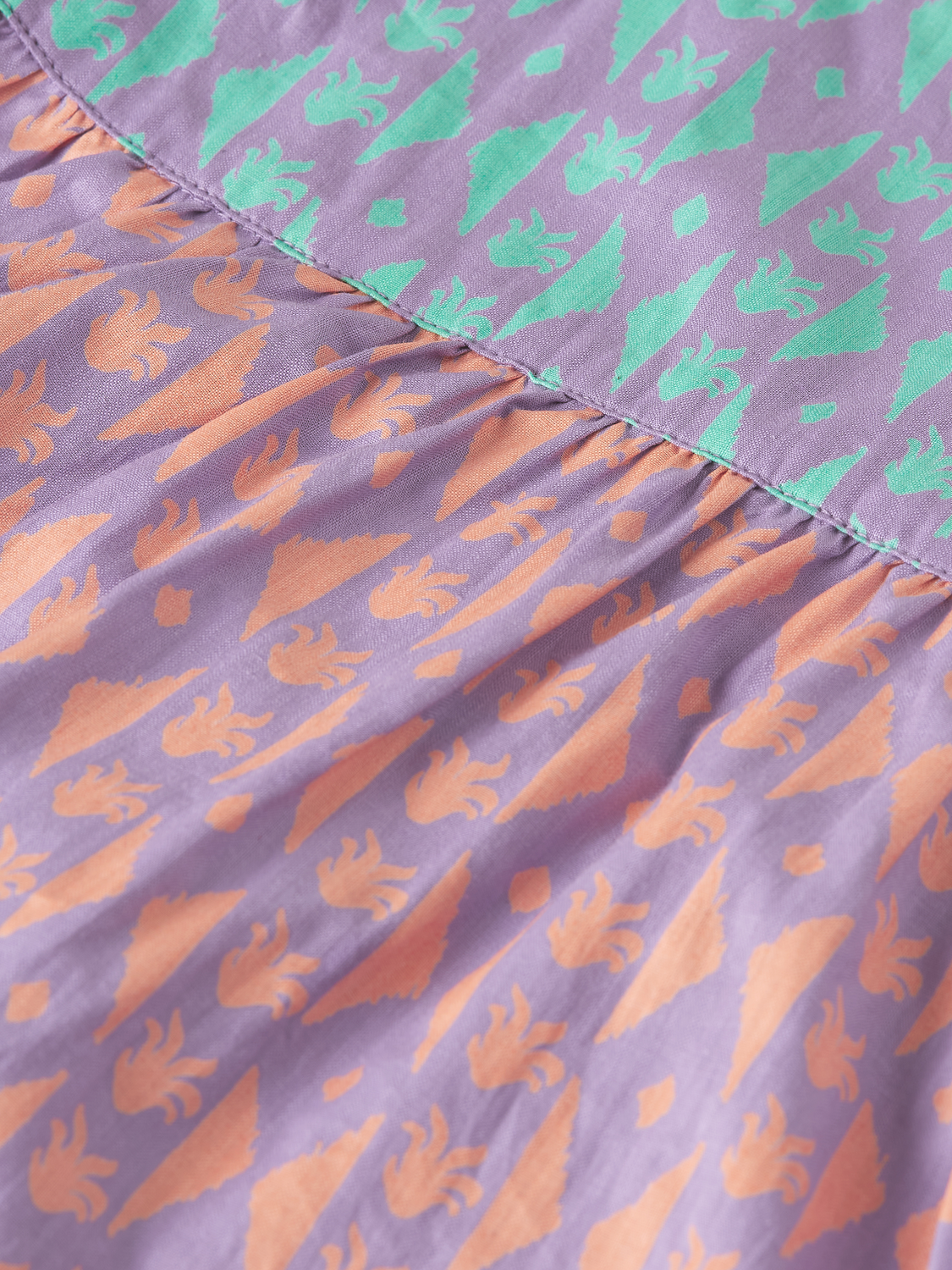 Multiprint cotton strap dress