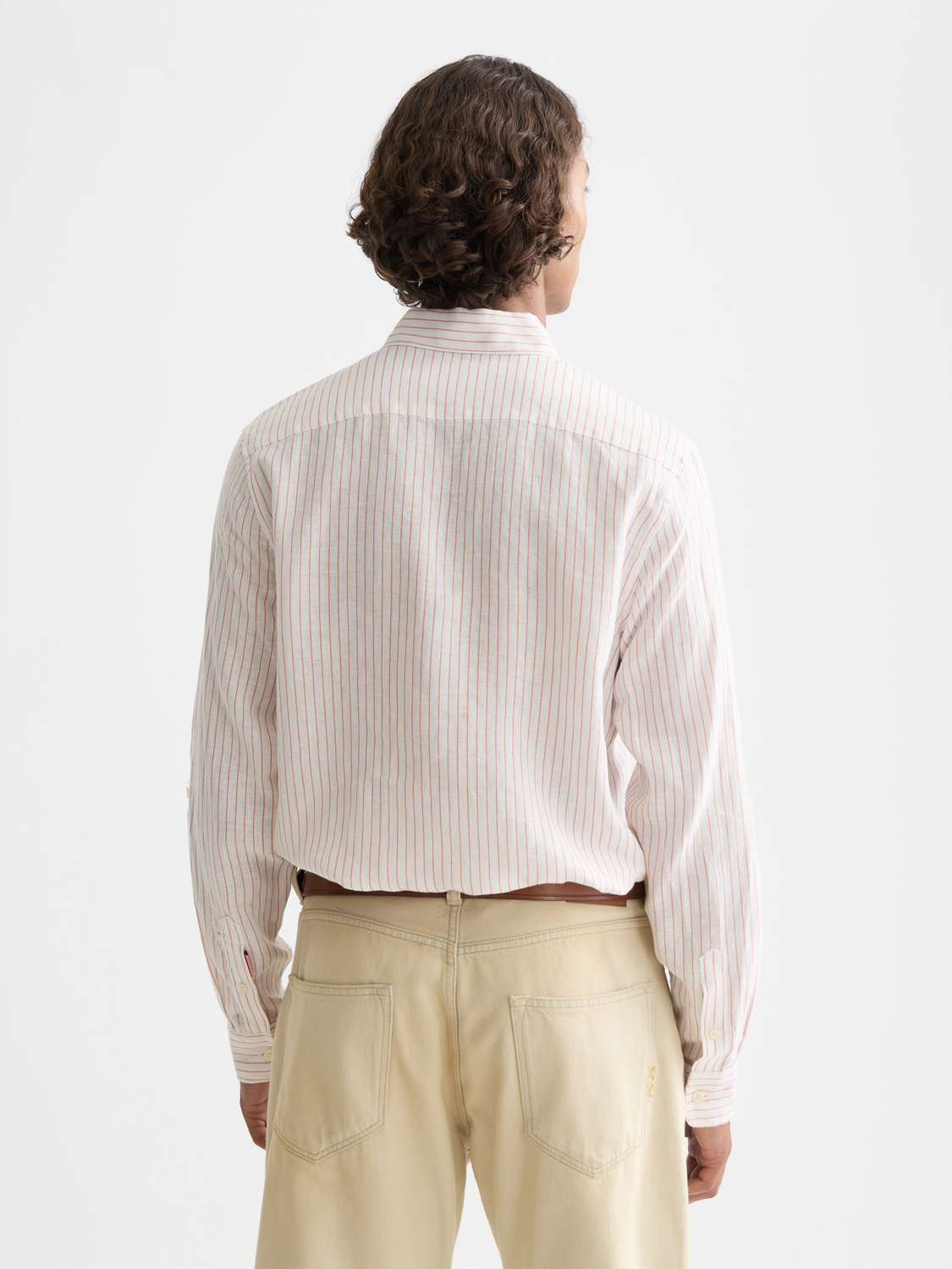 Striped linen regular-fit shirt