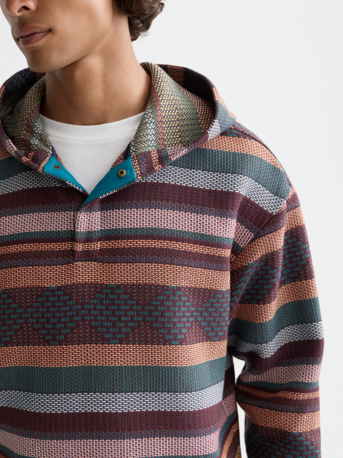 Jacquard relaxed hoodie