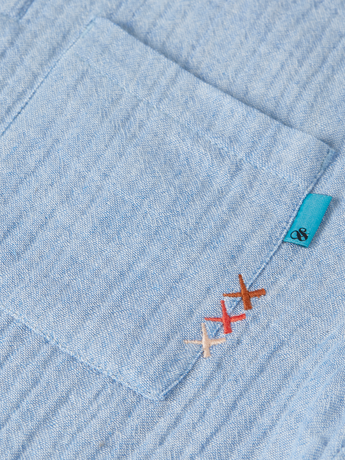 Boys Cotton chambray short sleeve shirt