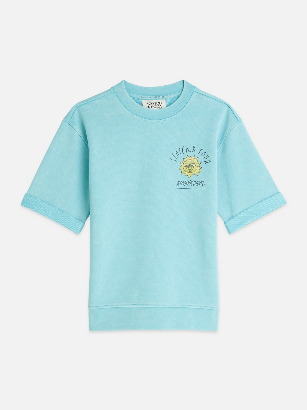 Boys artwork short sleeve washed sweatshirt