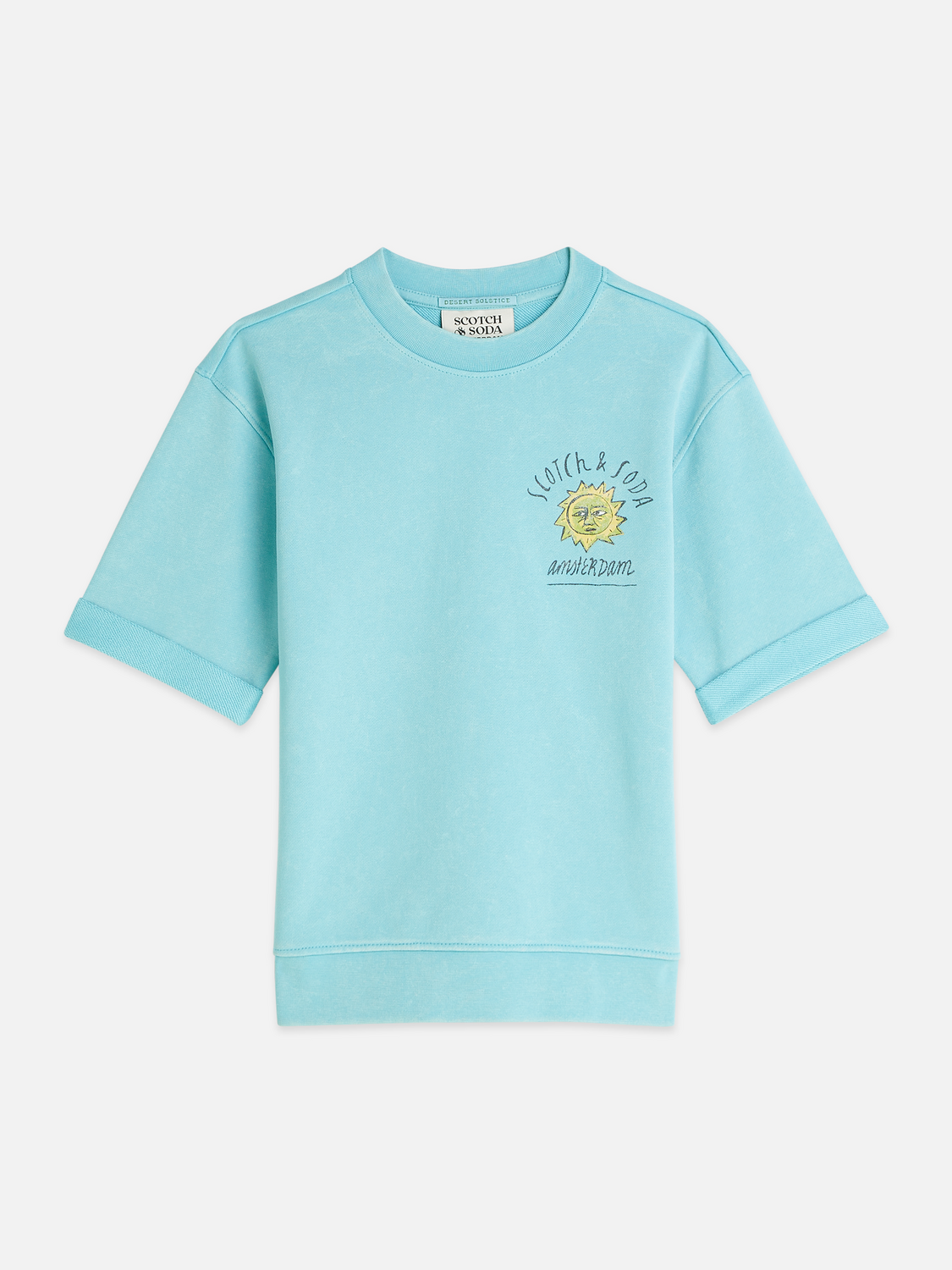 Boys artwork short sleeve washed sweatshirt