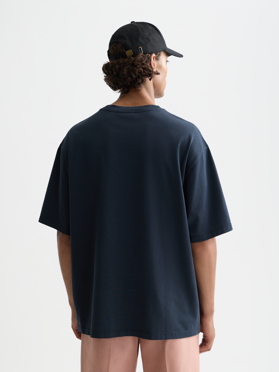 Cross-stitched artwork loose T-shirt