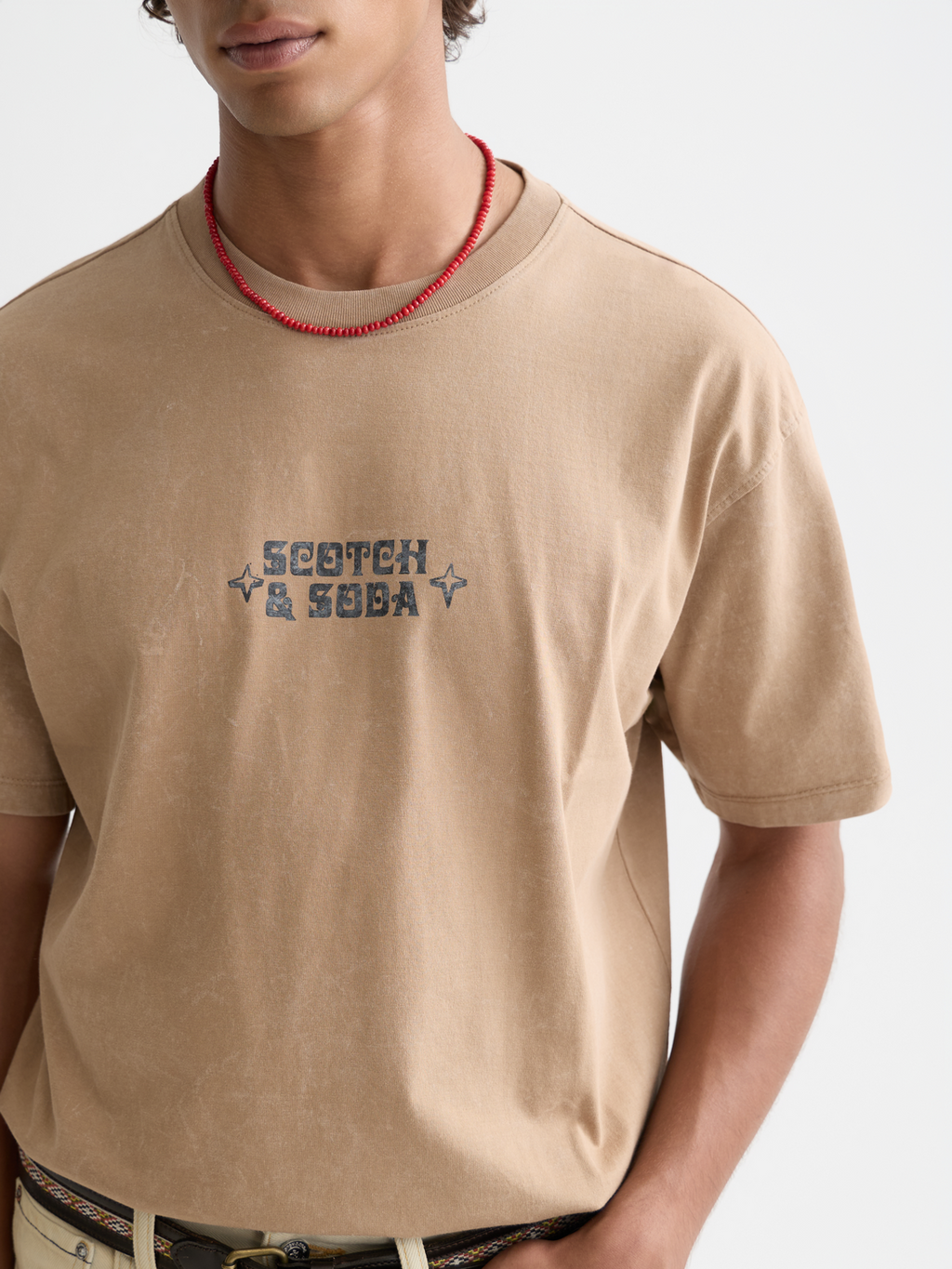 artwork relaxed snow-washed T-shirt