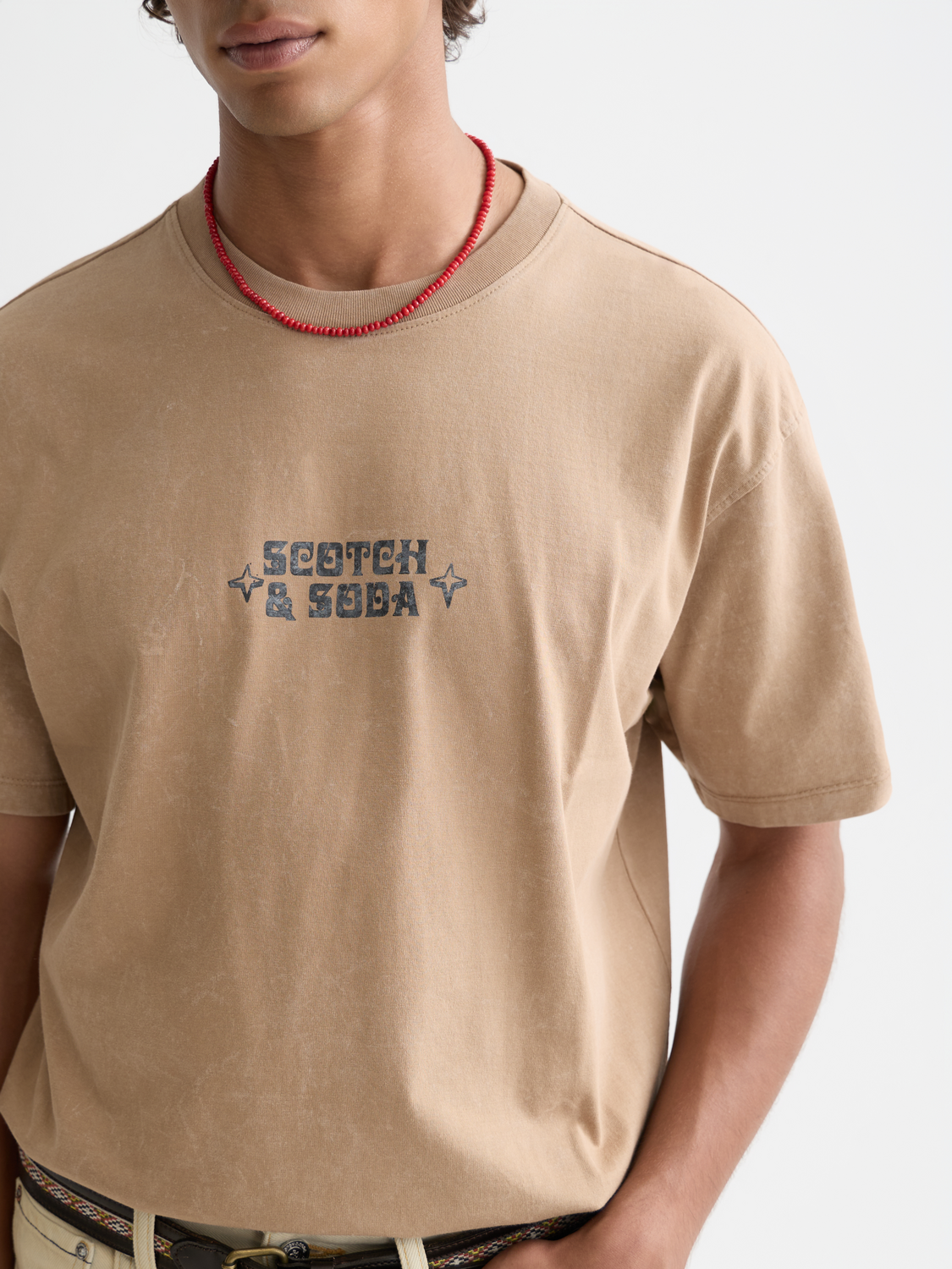 artwork relaxed snow-washed T-shirt