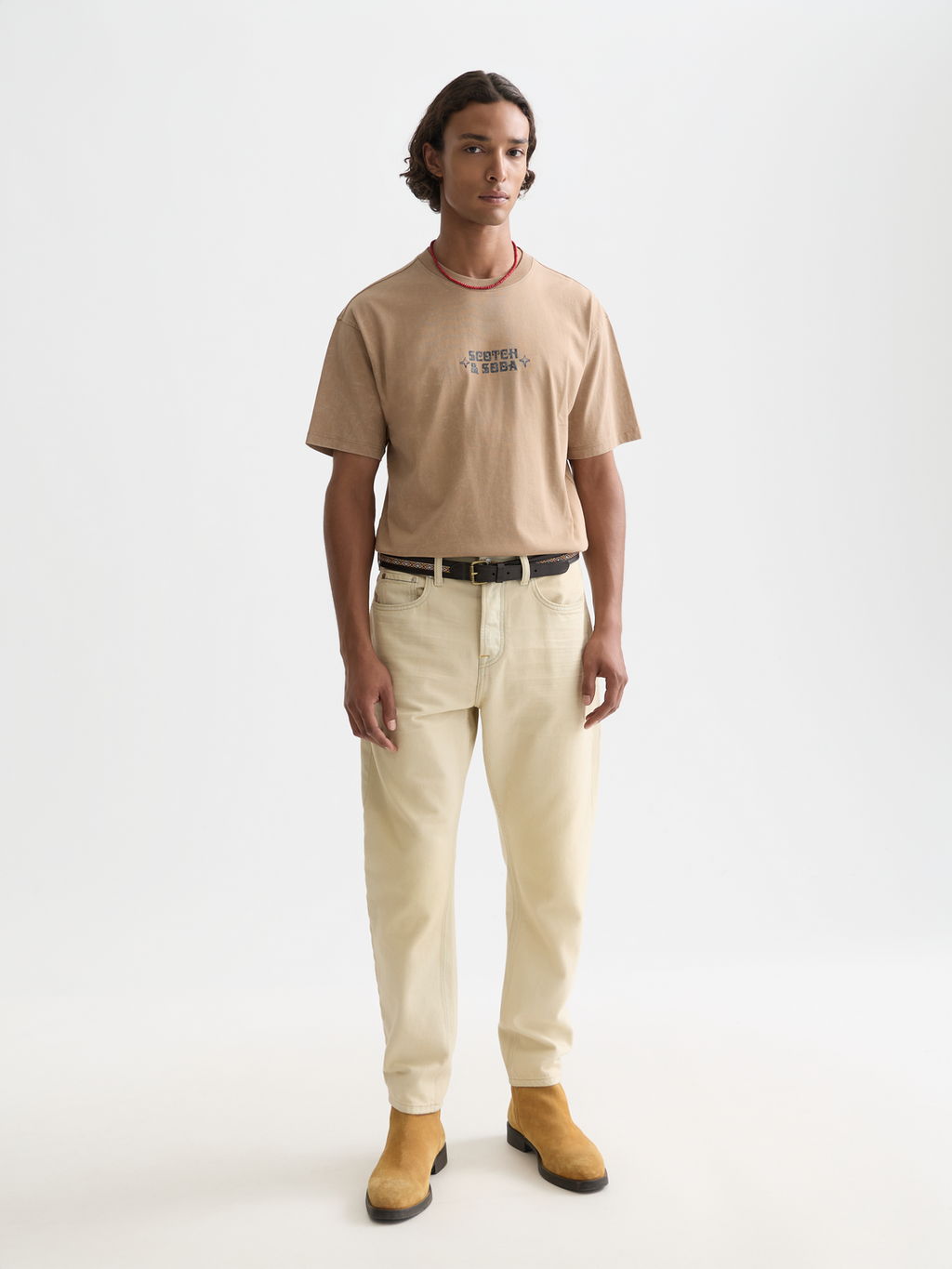 artwork relaxed snow-washed T-shirt