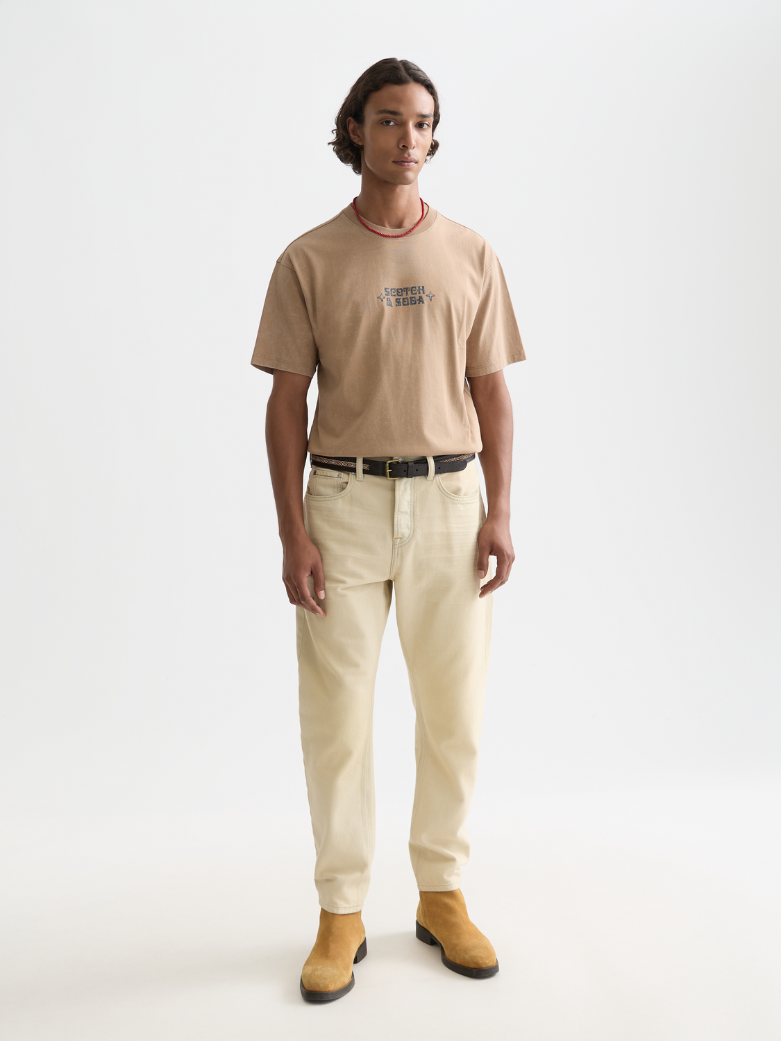 artwork relaxed snow-washed T-shirt