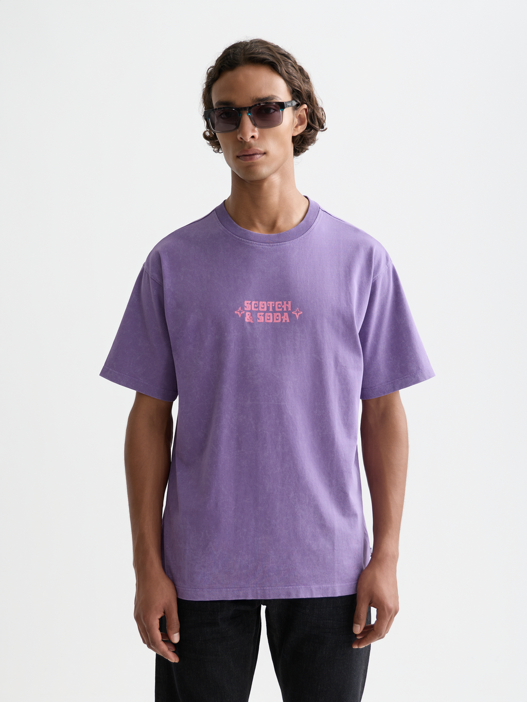 artwork relaxed snow-washed T-shirt