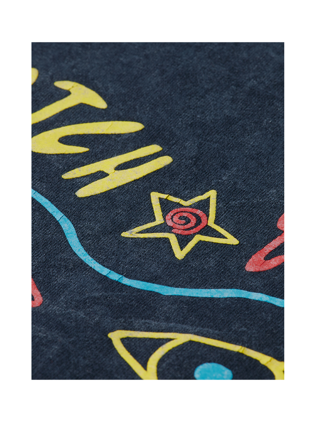 artwork relaxed snow-washed T-shirt