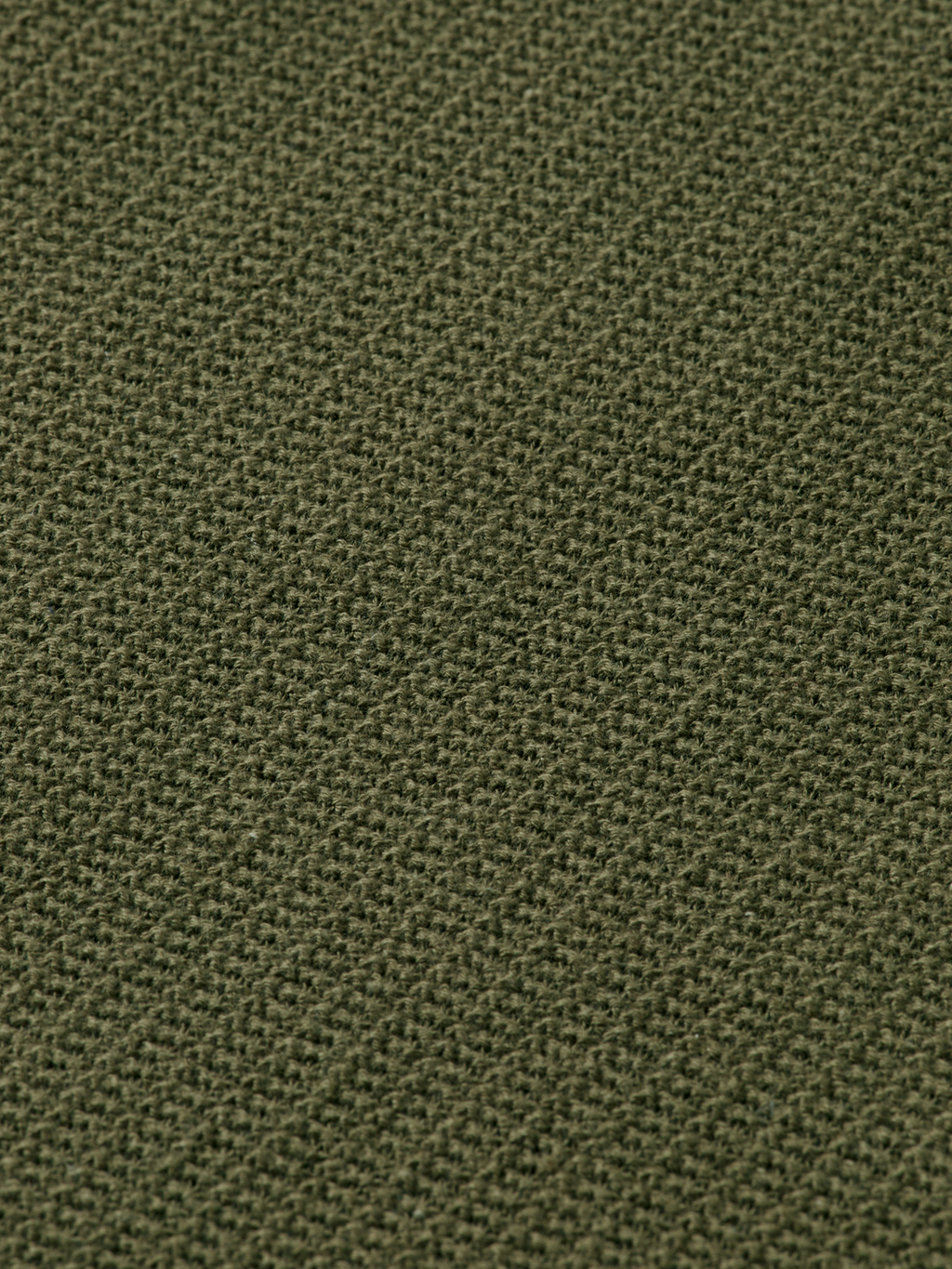Essentials Structured knitted regular-fit polo - OLIVE NIGHT