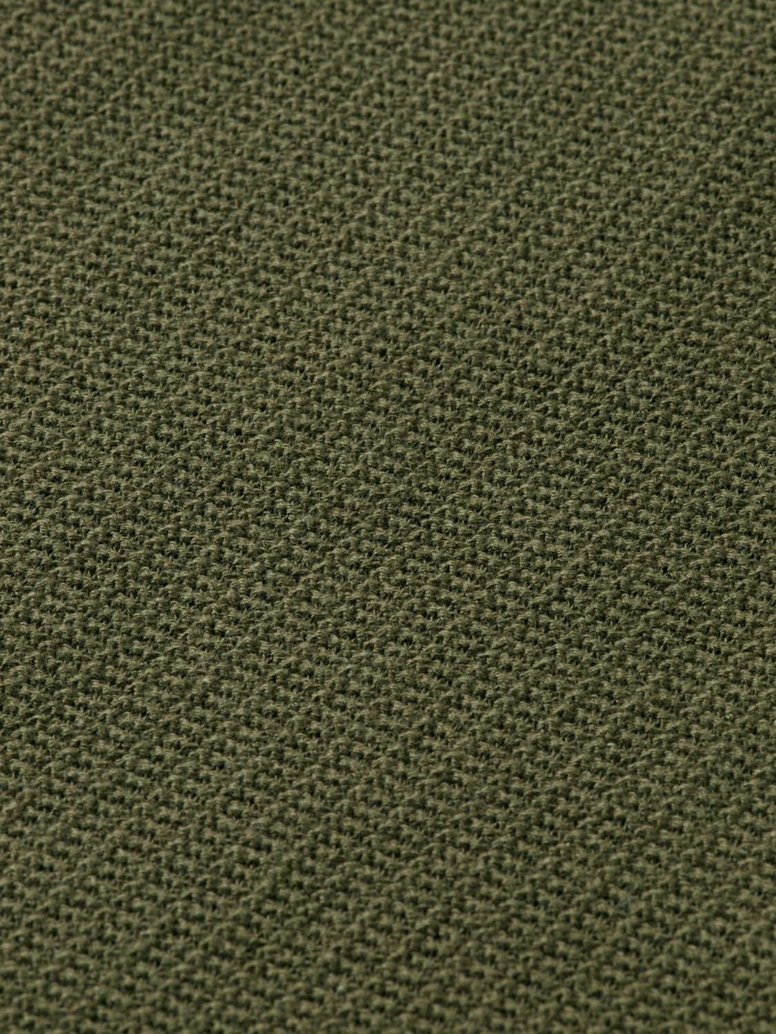 Essentials Structured knitted regular-fit polo - OLIVE NIGHT