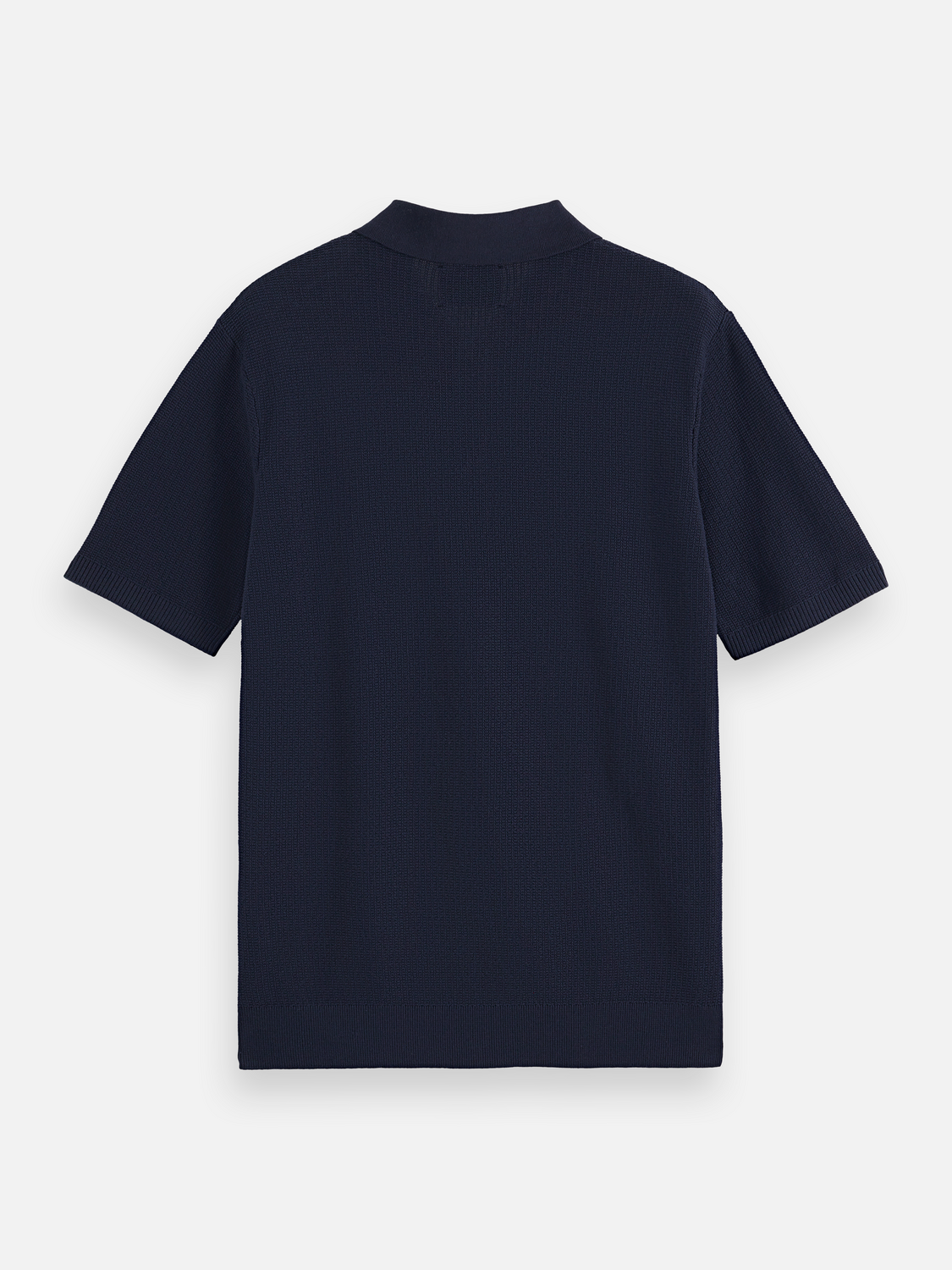 Essentials Structured knitted regular-fit polo - SKY CAPTAIN