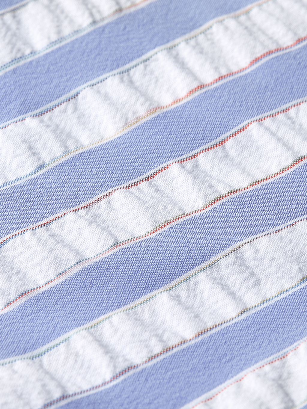 Striped midlength swim shorts